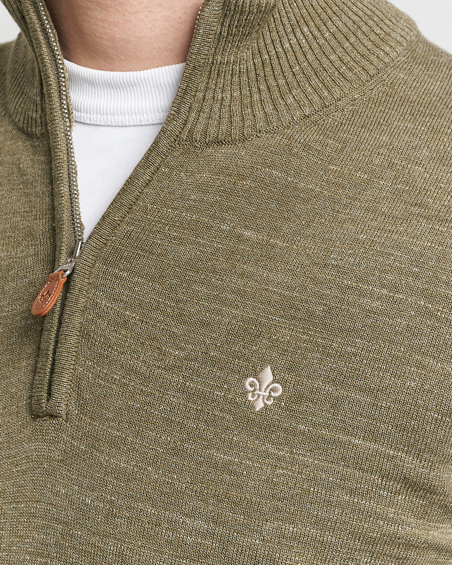 Herr | Tröjor | Morris | Randall Cotton Half Zip Green
