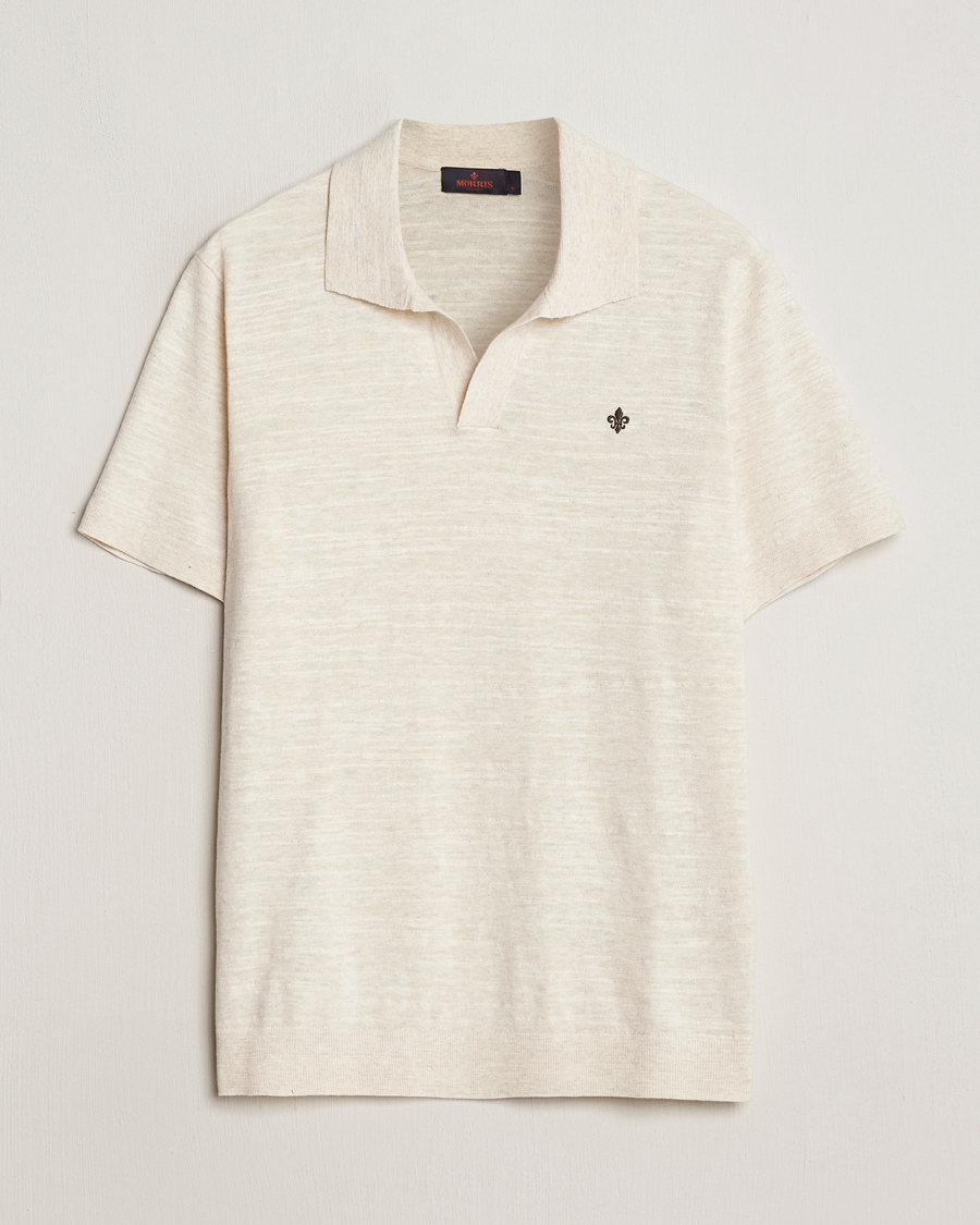 Herr | Pikéer | Morris | Randall Slub Cotton Resort Polo Off White