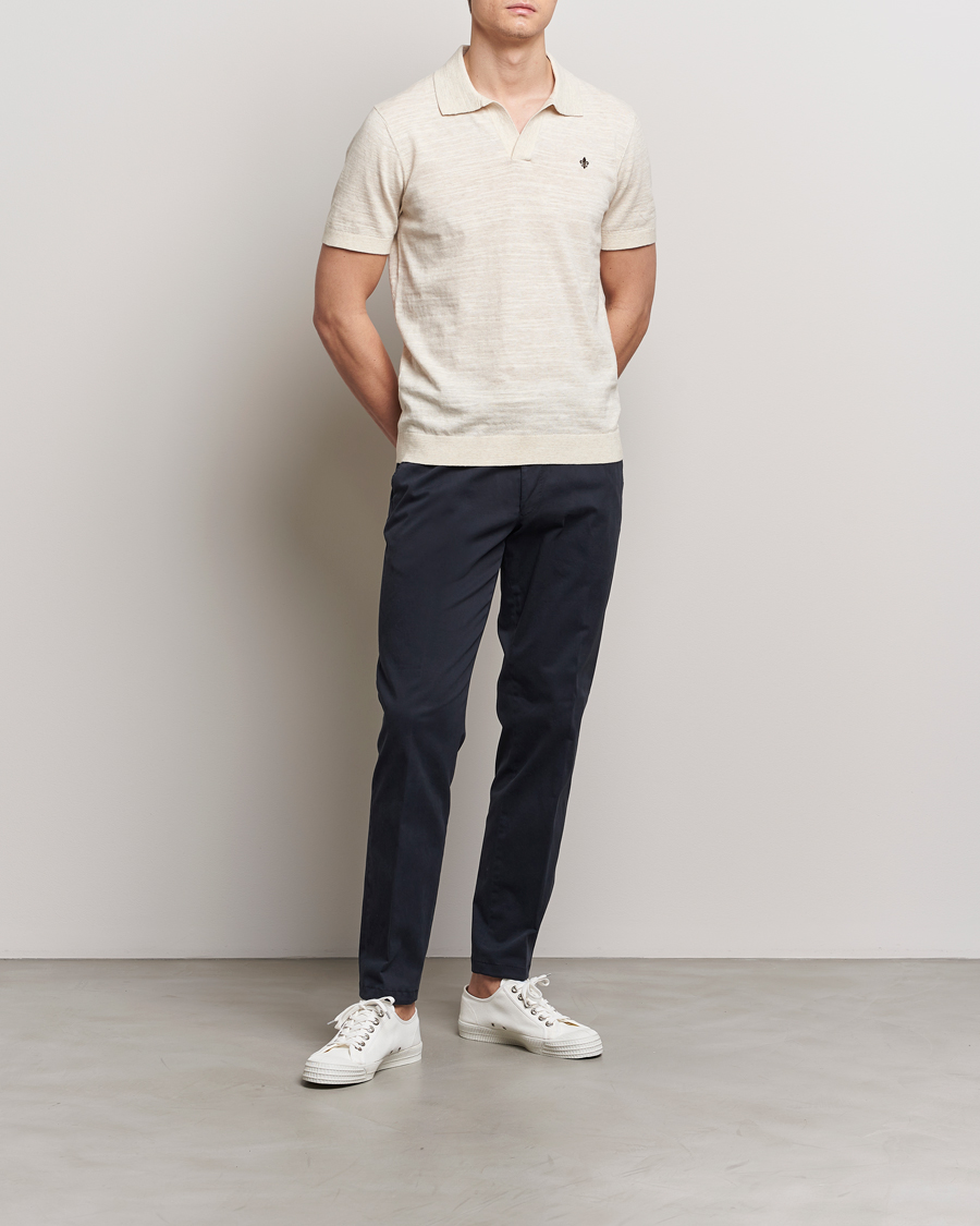 Herr | Pikéer | Morris | Randall Slub Cotton Resort Polo Off White