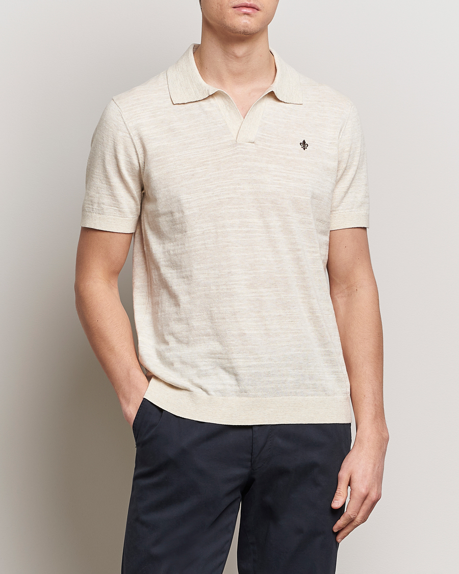 Herr | Morris | Morris | Randall Slub Cotton Resort Polo Off White