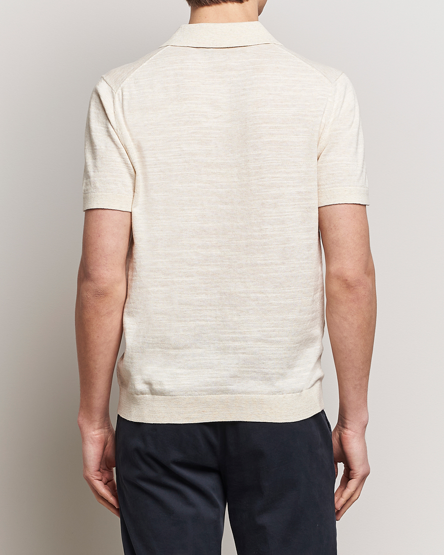 Herr | Pikéer | Morris | Randall Slub Cotton Resort Polo Off White