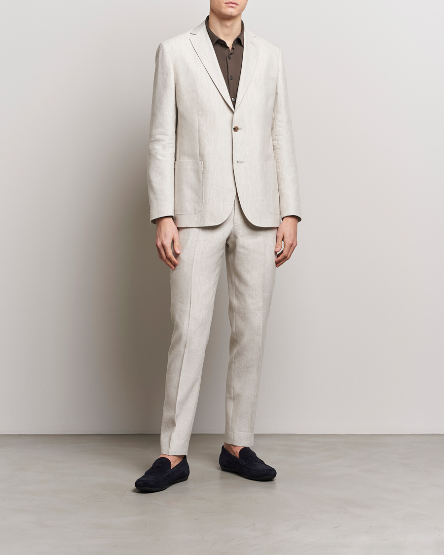 Herr | Kavajer | Morris | Archie Linen Blazer Khaki