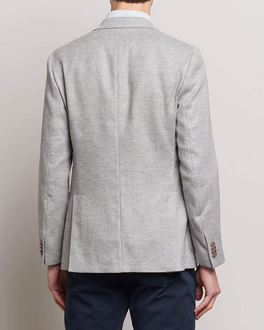 Herr | Kavajer | Morris | Hayes Linen Herringbone Blazer Grey