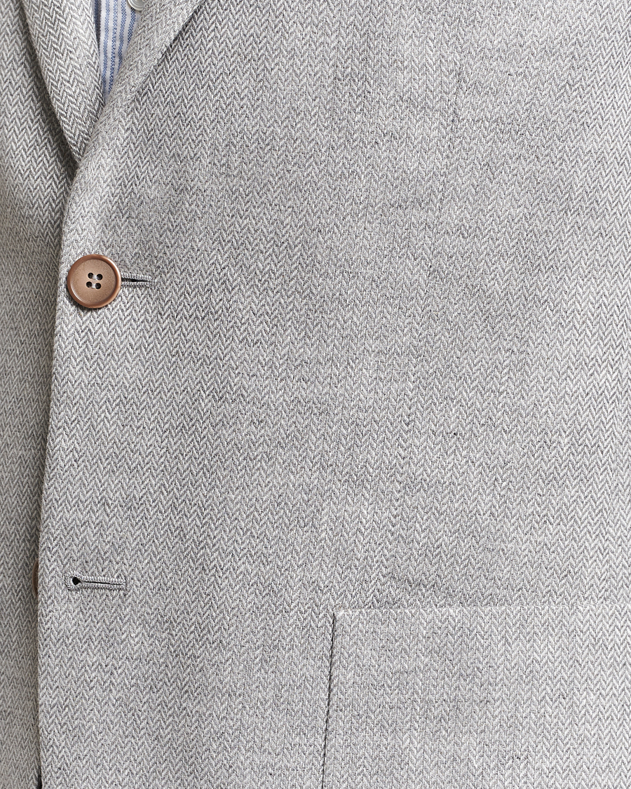 Herr | Kavajer | Morris | Hayes Linen Herringbone Blazer Grey