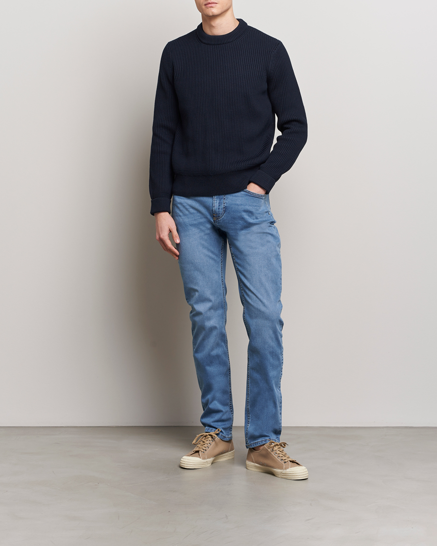 Herr | Jeans | Morris | James Satin Jeans Light Blue