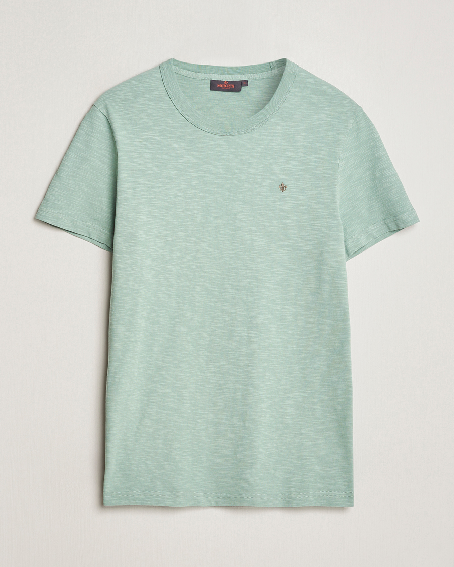 Herr | T-Shirts | Morris | Watson Slub Crew Neck T-Shirt Light Green