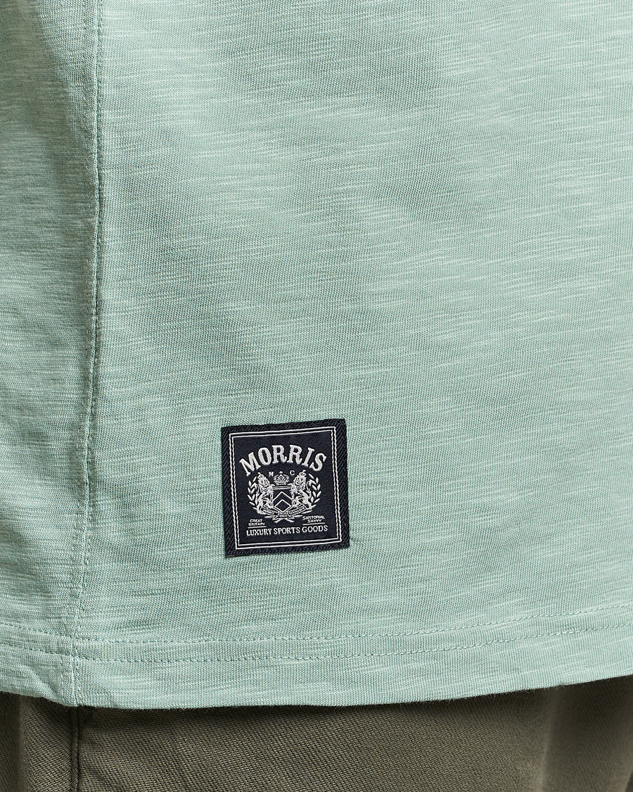 Herr | T-Shirts | Morris | Watson Slub Crew Neck T-Shirt Light Green