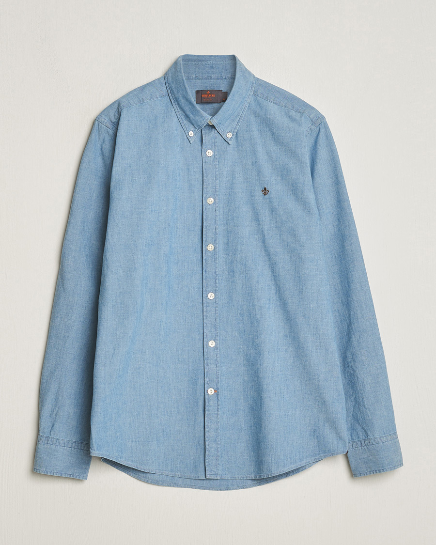 Herr | Skjortor | Morris | Slim Fit Chambray Shirt Blue
