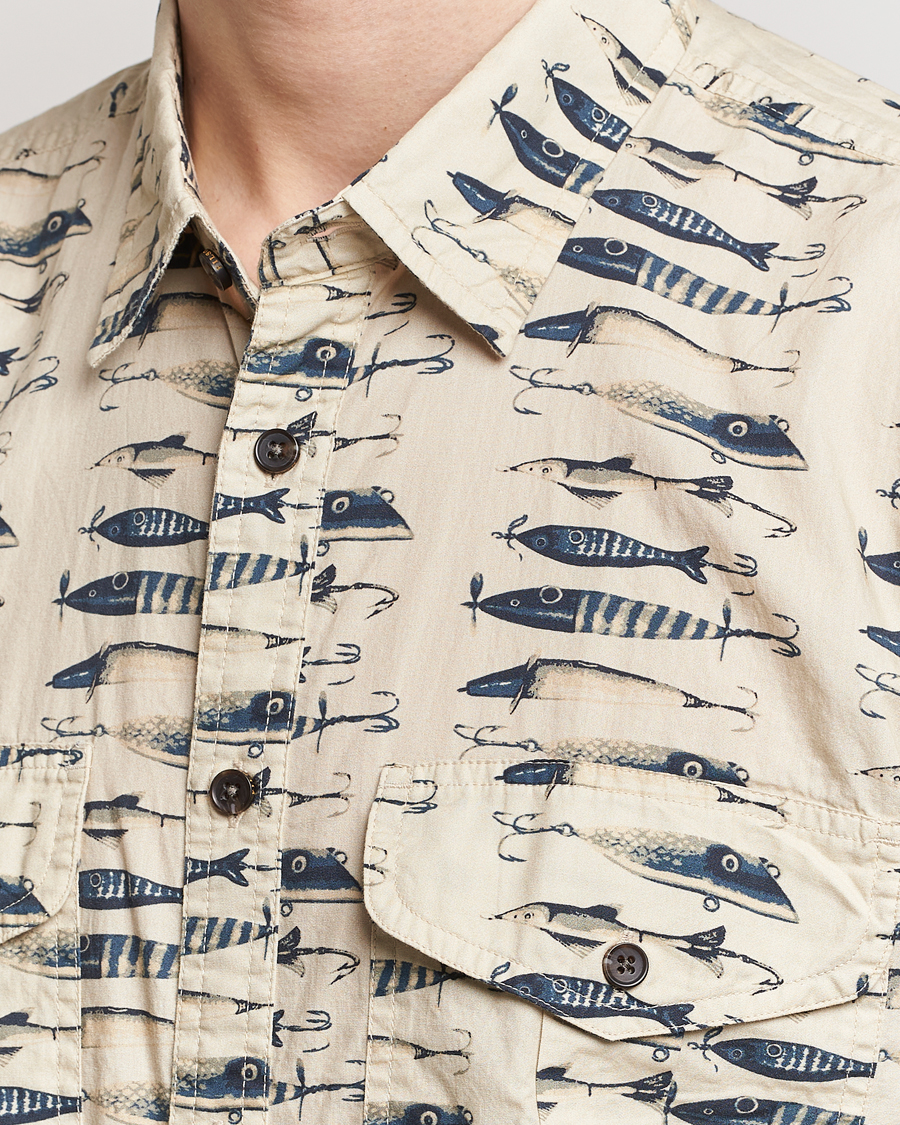 Herr | Skjortor | Filson | Washed Short Sleeve Feather Cloth Shirt Natural