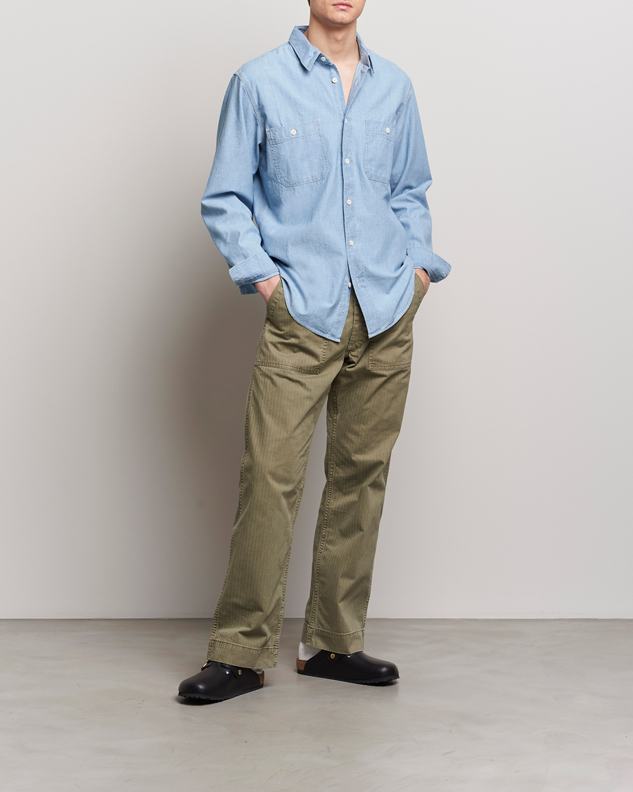 Herr | Skjortor | Filson | Chambray CPO Shirt Light Indigo