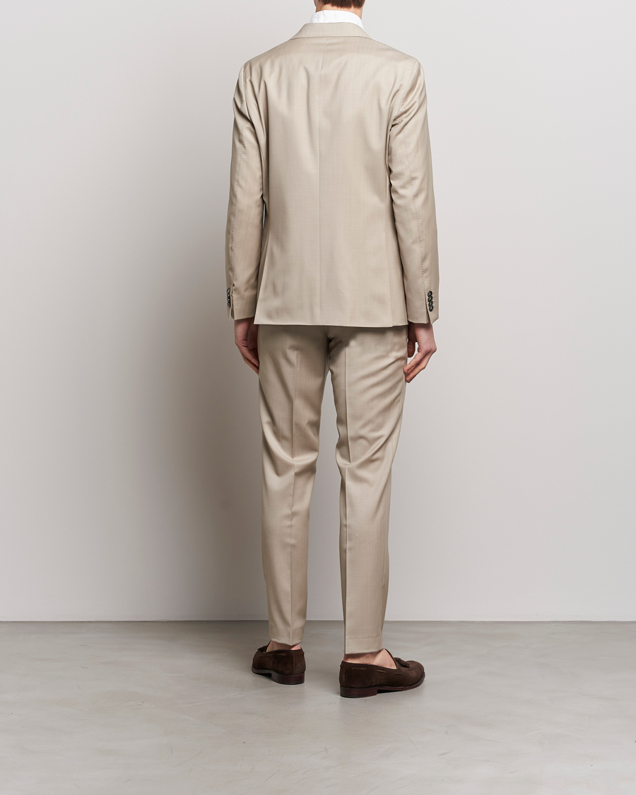 Herr | Kostymer | Oscar Jacobson | Fogerty Super 130's Wool Suit Beige