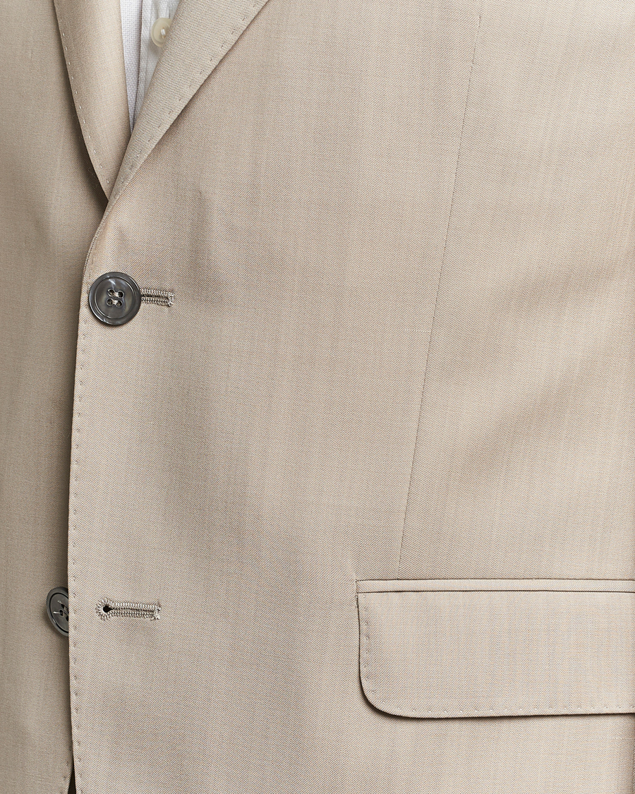 Herr | Kostymer | Oscar Jacobson | Fogerty Super 130's Wool Suit Beige