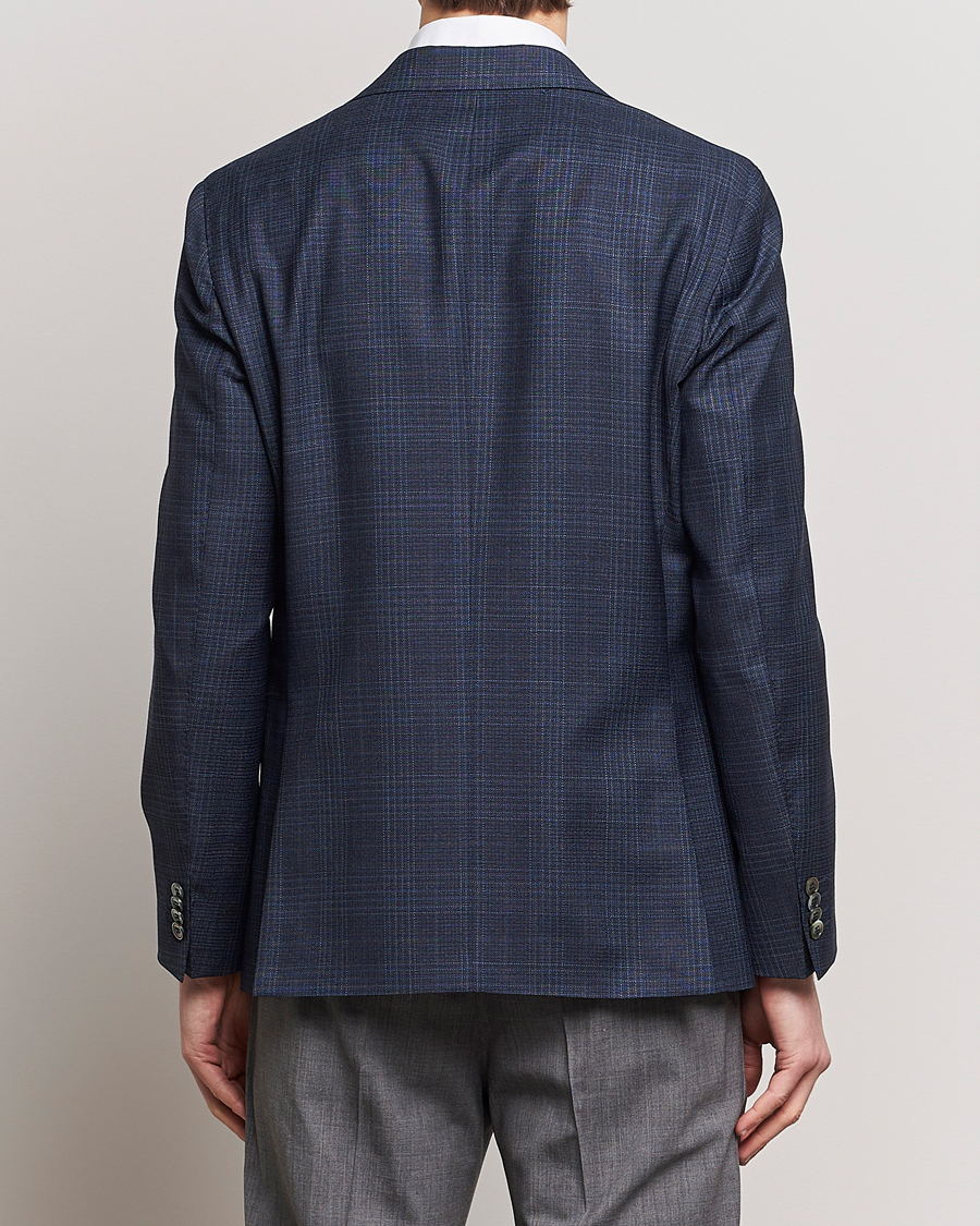 Herr | Kavajer | Oscar Jacobson | Fogerty Mini Check Wool Blazer Navy