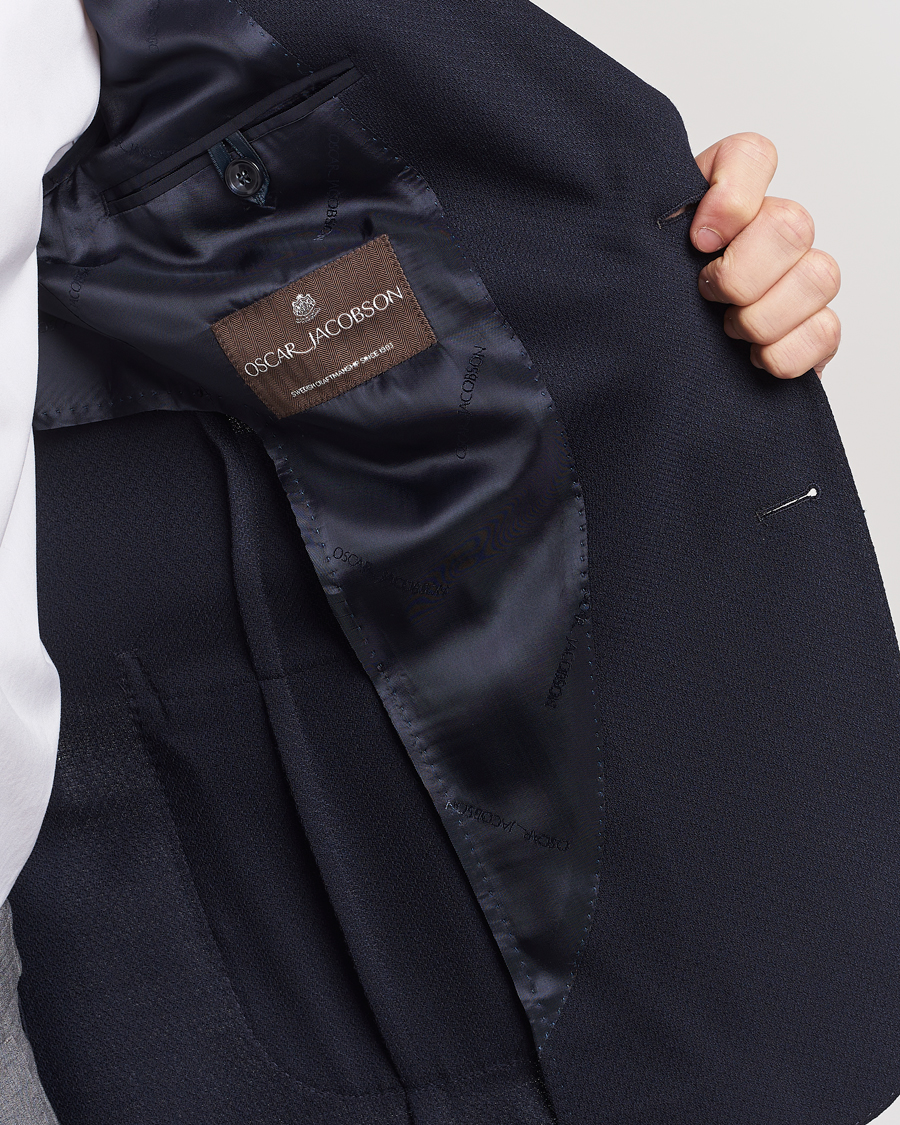 Herr | Kavajer | Oscar Jacobson | Ferry Patch Soft Wool Blazer Navy