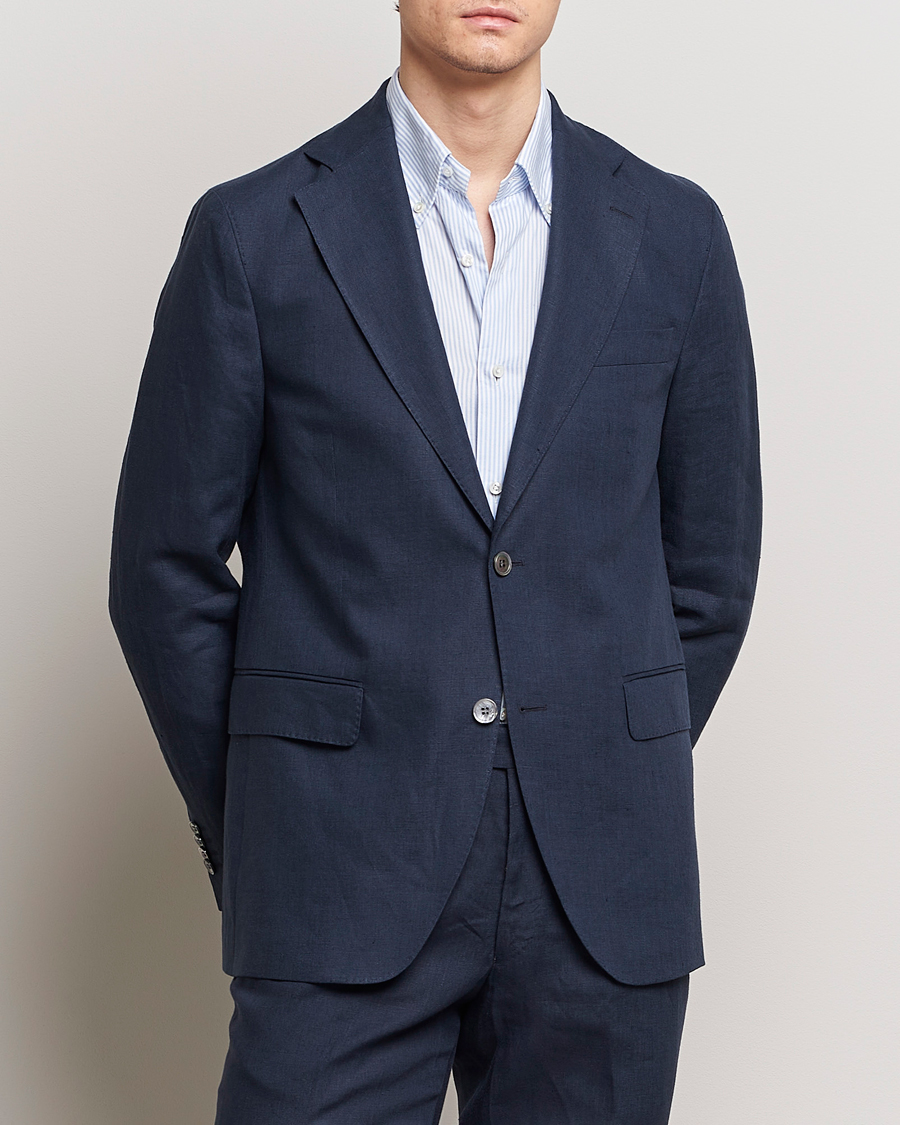 Herr | Business & Beyond | Oscar Jacobson | Fogerty Linen Blazer Navy