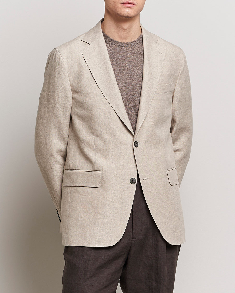 Herr | Oscar Jacobson | Oscar Jacobson | Fogerty Linen Blazer Beige