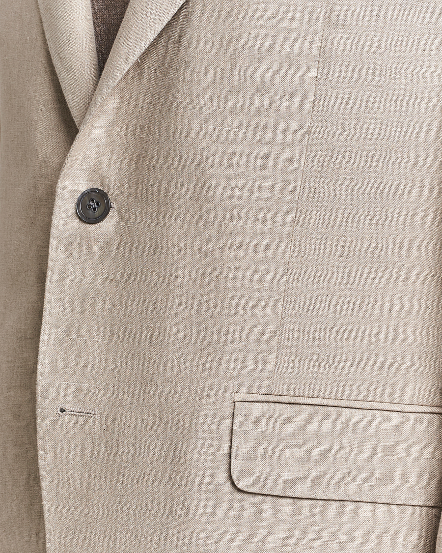 Herr | Kavajer | Oscar Jacobson | Fogerty Linen Blazer Beige