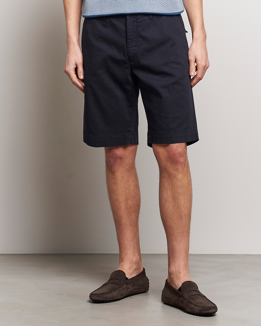 Herr | Kläder | Oscar Jacobson | Teodor Cotton Shorts Navy