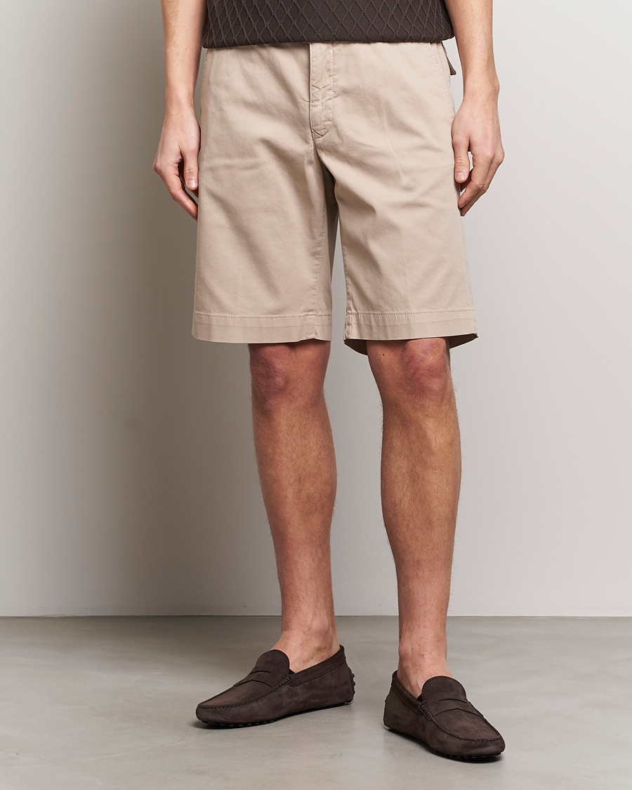Herr | Shorts | Oscar Jacobson | Teodor Cotton Shorts Beige