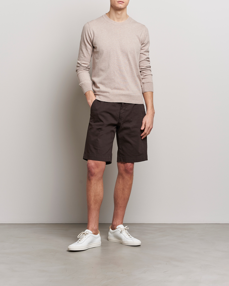 Herr | Shorts | Oscar Jacobson | Teodor Cotton Shorts Brown