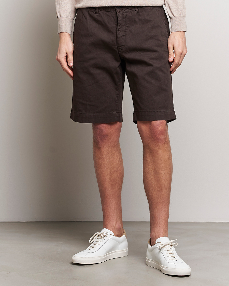 Herre | Tøj | Oscar Jacobson | Teodor Cotton Shorts Brown