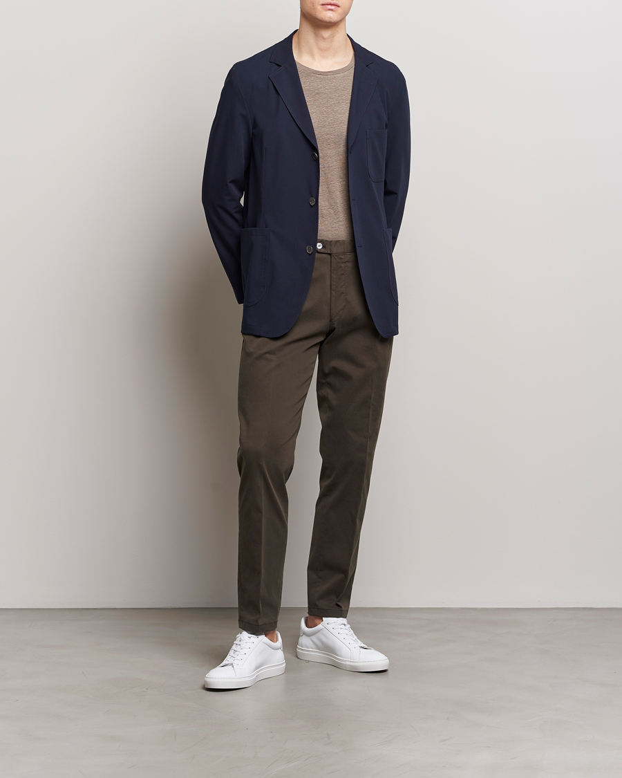 Herr | Byxor | Oscar Jacobson | Denz Casual Cotton Trousers Olive