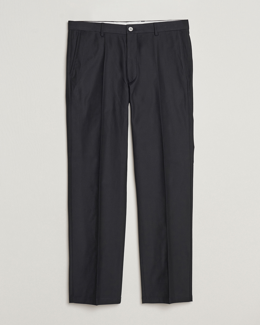 Herr | Byxor | Oscar Jacobson | Decker Cotton Trousers Black