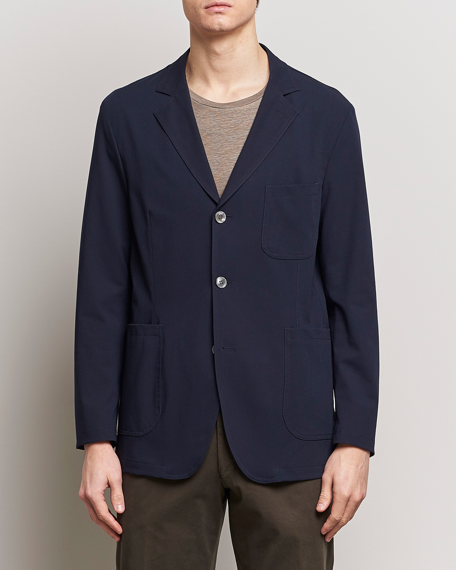 Herr | Kläder | Oscar Jacobson | Faber Stretch Blazer Navy