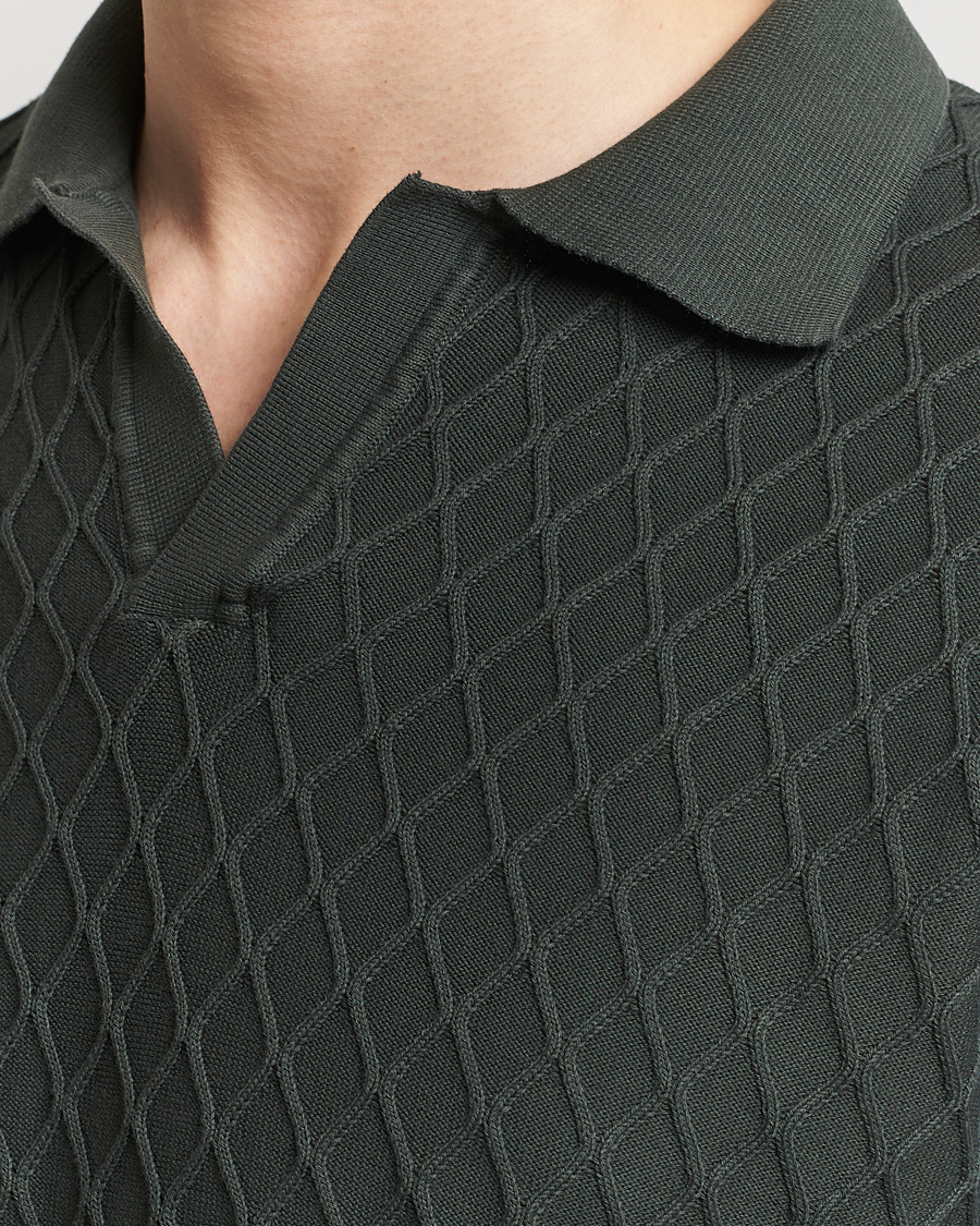 Herr | Pikéer | Oscar Jacobson | Mirza Structured Cotton Polo Olive