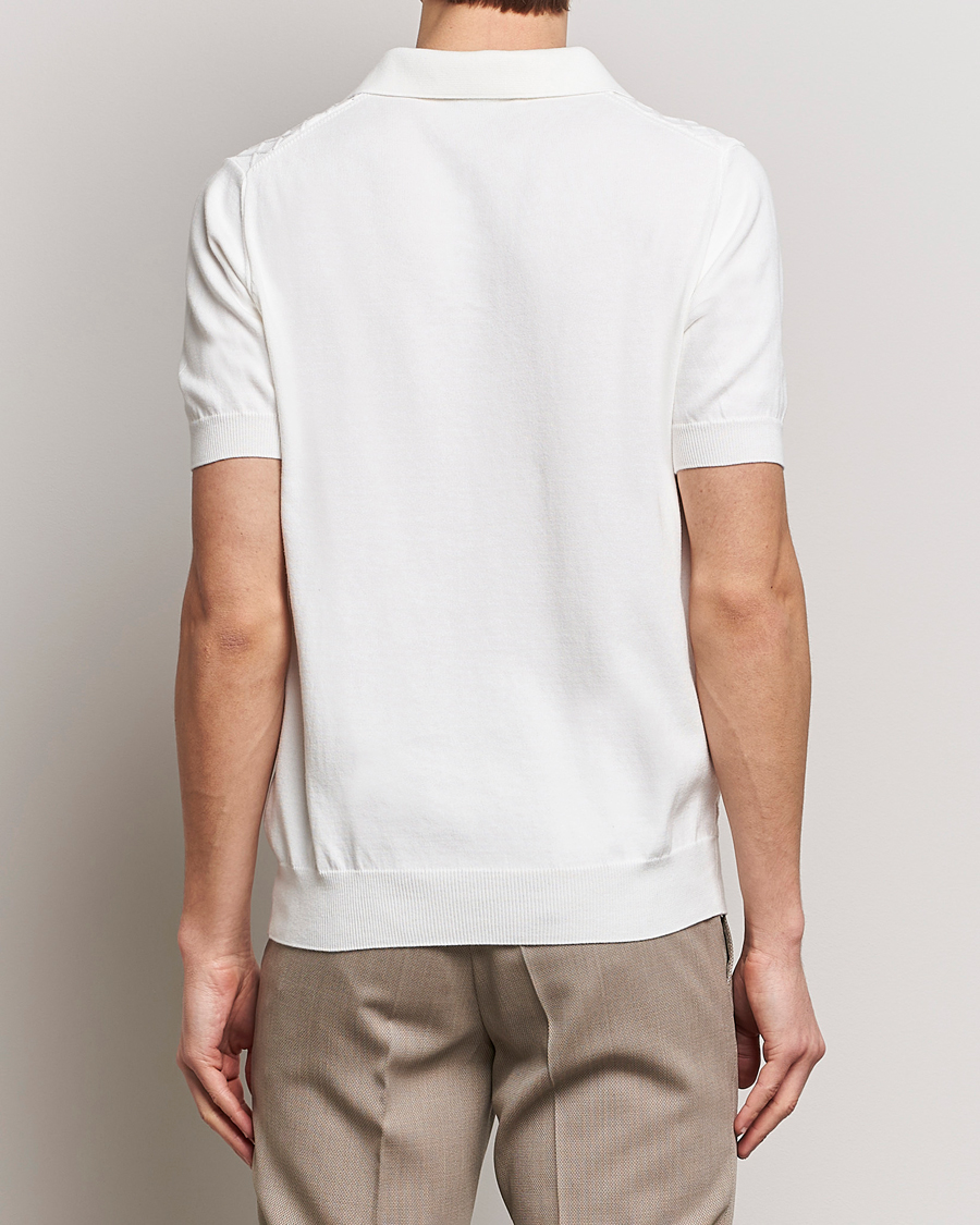 Herr | Pikéer | Oscar Jacobson | Mirza Structured Cotton Polo White