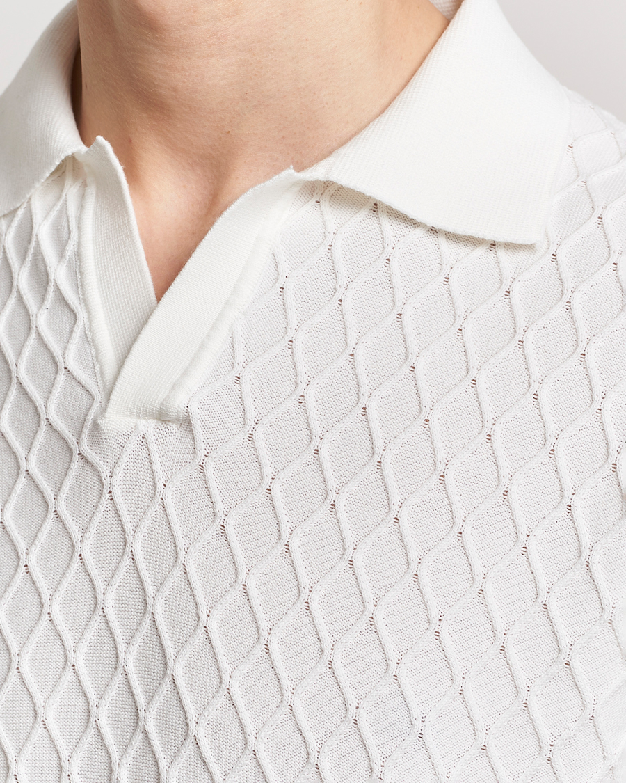 Herr | Pikéer | Oscar Jacobson | Mirza Structured Cotton Polo White