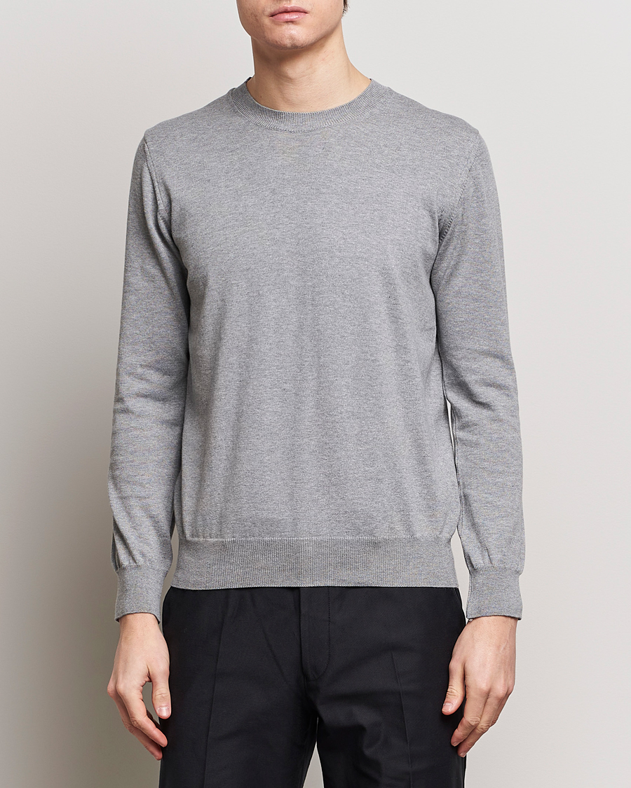 Herr |  | Oscar Jacobson | Valdemar Cotton Crew Neck Light Grey