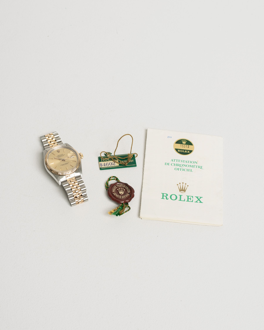 Herr | Rolex Pre-Owned Datejust 16013 Oystert Perpetual G/S Silver | Rolex Pre-Owned | Datejust 16013 Oystert Perpetual G/S Silver