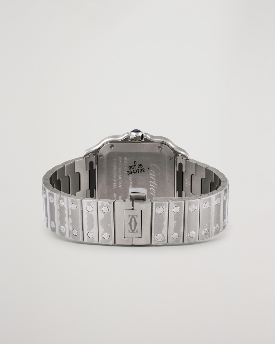 Herr | Cartier Pre-Owned Santos De Cartier WSSA0029 Steel White Silver | Cartier Pre-Owned | Santos De Cartier WSSA0029 Steel White Silver