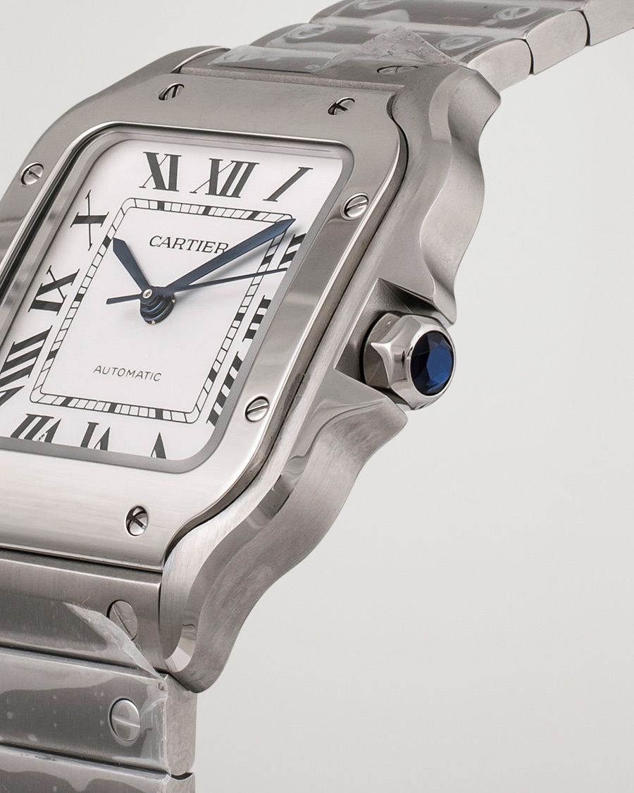 Herr | Cartier Pre-Owned Santos De Cartier WSSA0029 Steel White Silver | Cartier Pre-Owned | Santos De Cartier WSSA0029 Steel White Silver