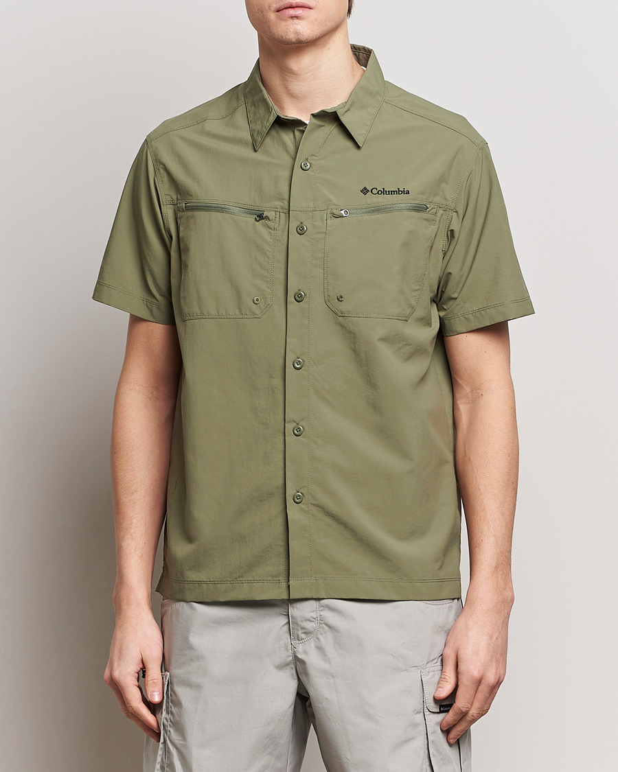 Herr | American Heritage | Columbia | Mountaindale Short Sleeve Outdoor Shirt Stone Green