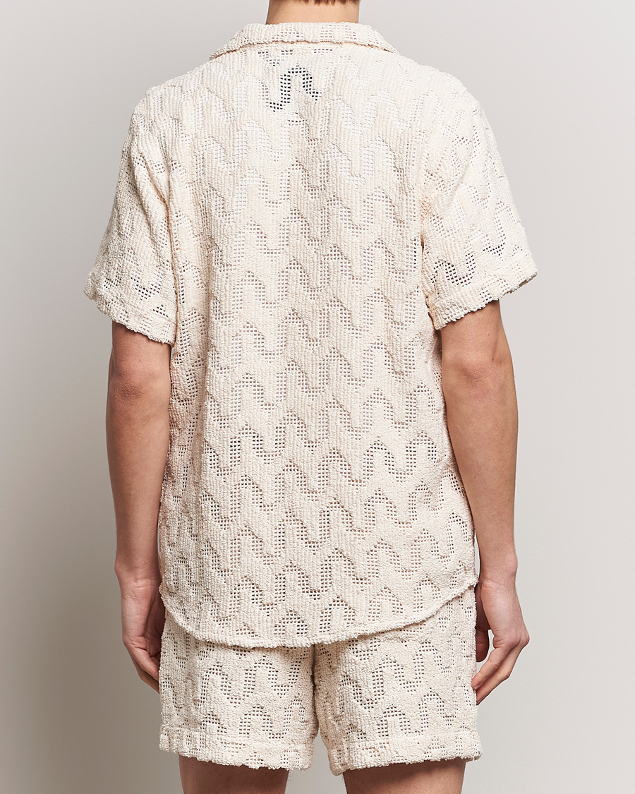 Herr | Skjortor | OAS | Atlas Cuba Crochet Shirt Off White