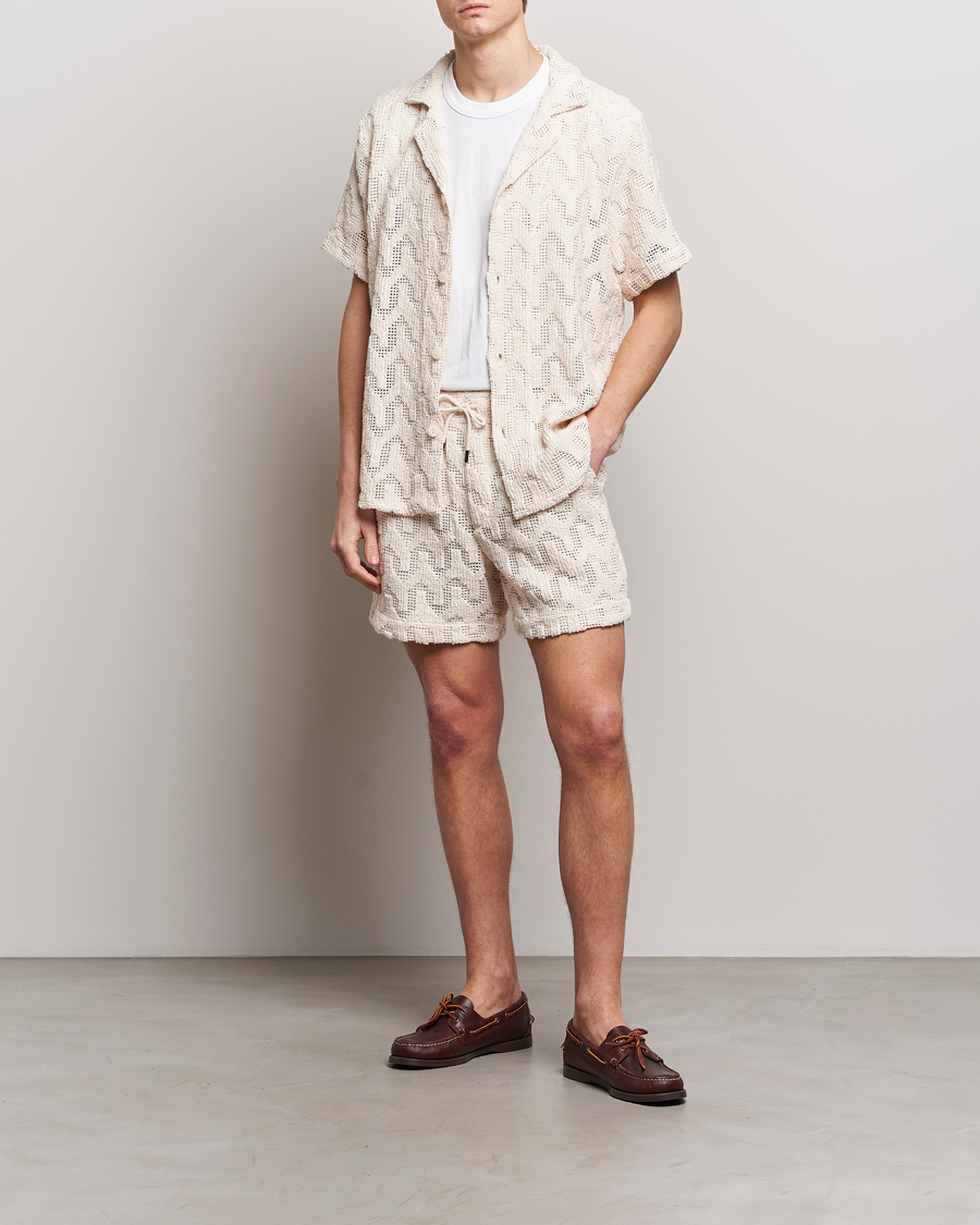 Herr | Shorts | OAS | Atlas Cuba Crochet Shorts Off White