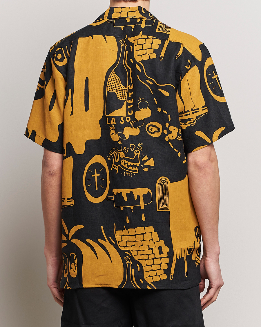 Herr | Skjortor | OAS | Short Sleeve Cuba Linen Shirt Krispy Night