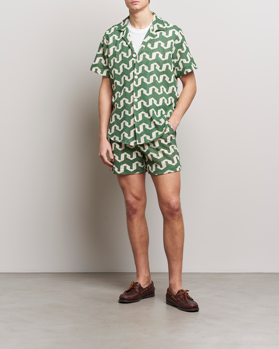 Herr | Skjortor | OAS | Short Sleeve Cuba Net Shirt Atlas
