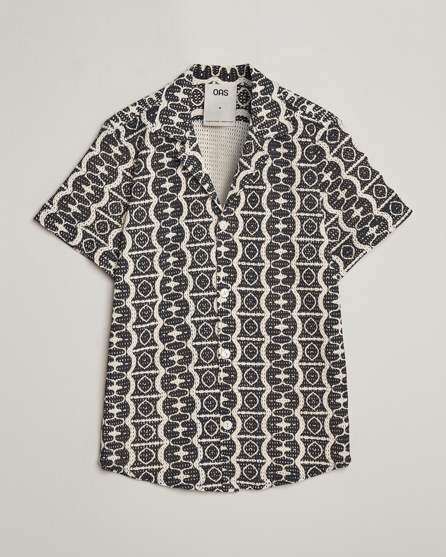 Herr | Skjortor | OAS | Short Sleeve Cuba Net Shirt Hypnotise