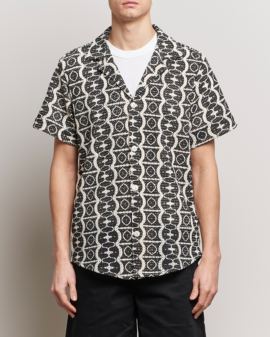 Herre | OAS | OAS | Short Sleeve Cuba Net Shirt Hypnotise