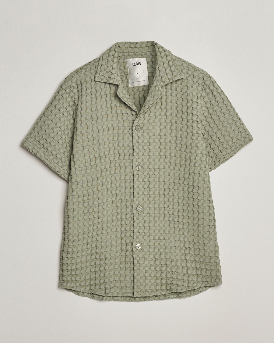 Herr | Skjortor | OAS | Cuba Waffle Shirt Dusty Green