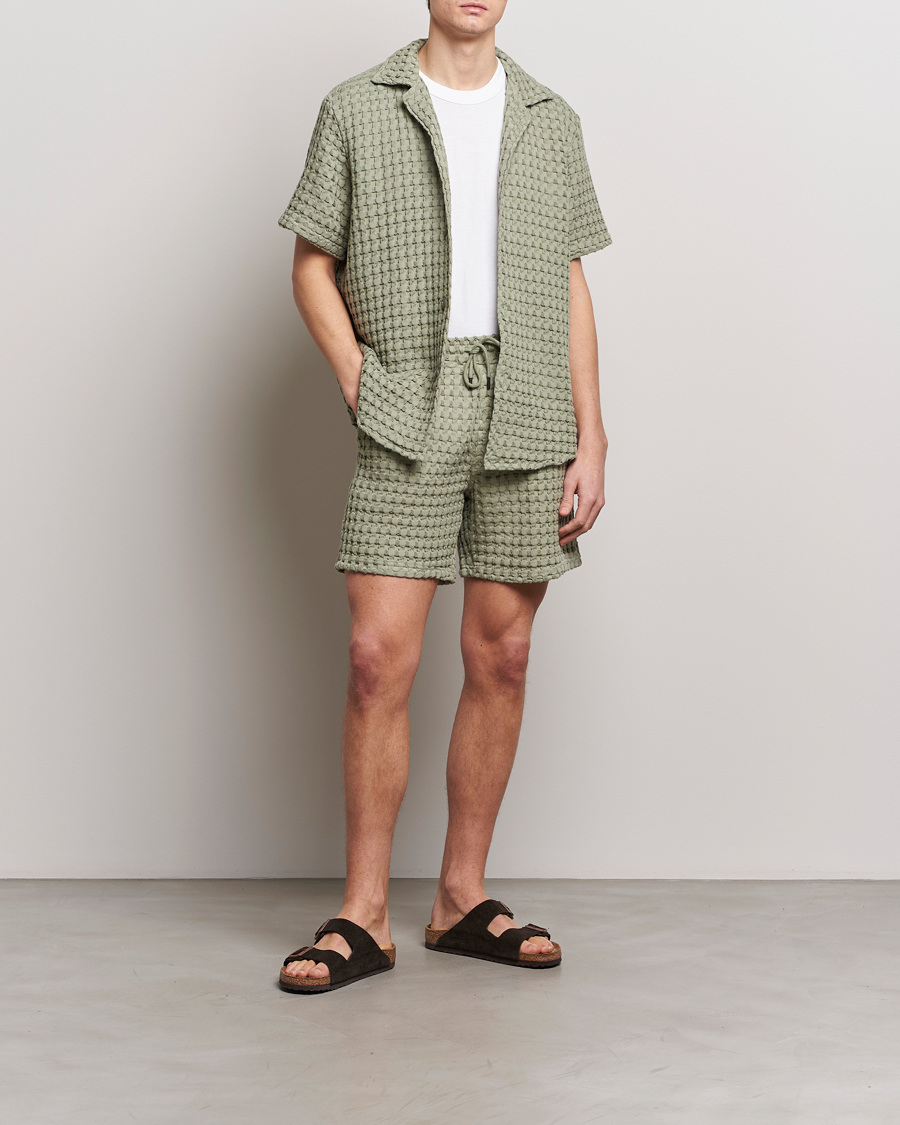 Herr | Skjortor | OAS | Cuba Waffle Shirt Dusty Green