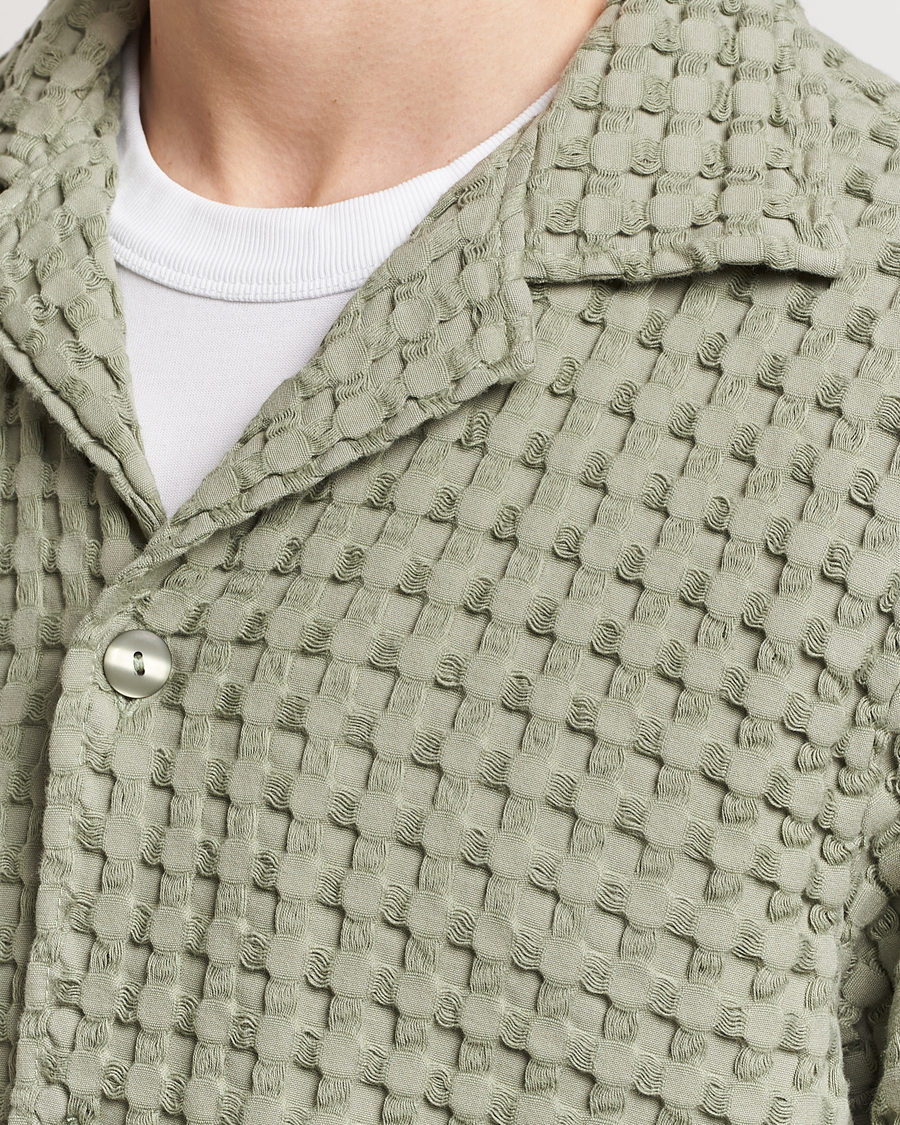 Herr | Skjortor | OAS | Cuba Waffle Shirt Dusty Green