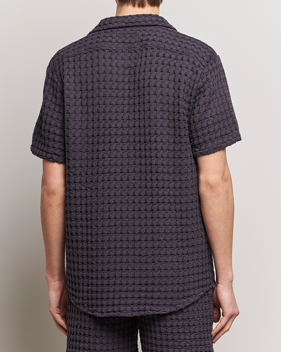 Herr | Skjortor | OAS | Cuba Waffle Shirt Nearly Black