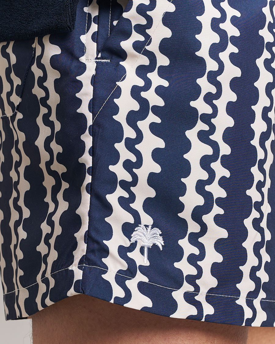 Herr | Badbyxor | OAS | Printed Swimshorts Blue Scribble