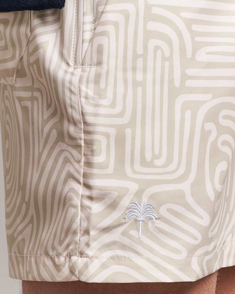 Herr | Badbyxor | OAS | Printed Swimshorts Cream Gondola