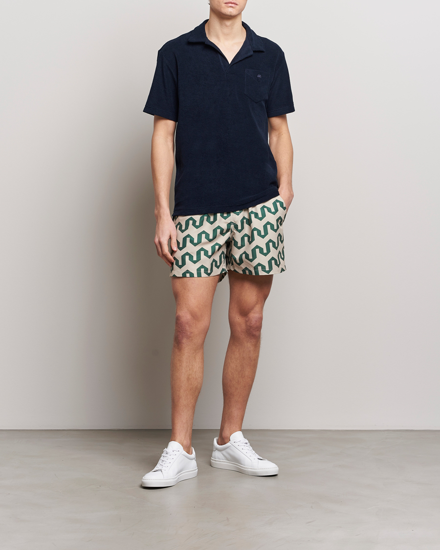 Herr | Badbyxor | OAS | Printed Swimshorts Atlas
