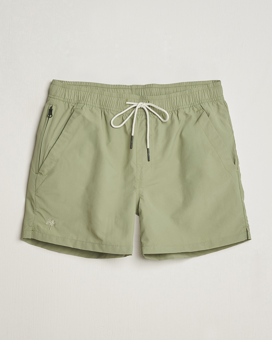Herr | Badbyxor | OAS | Plain Swimshorts Green